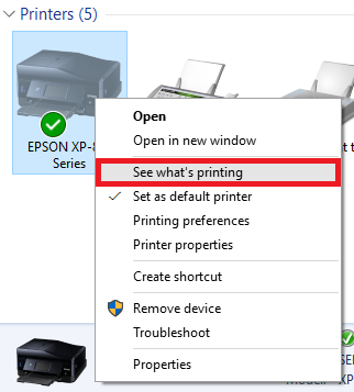 Epson printer offline error